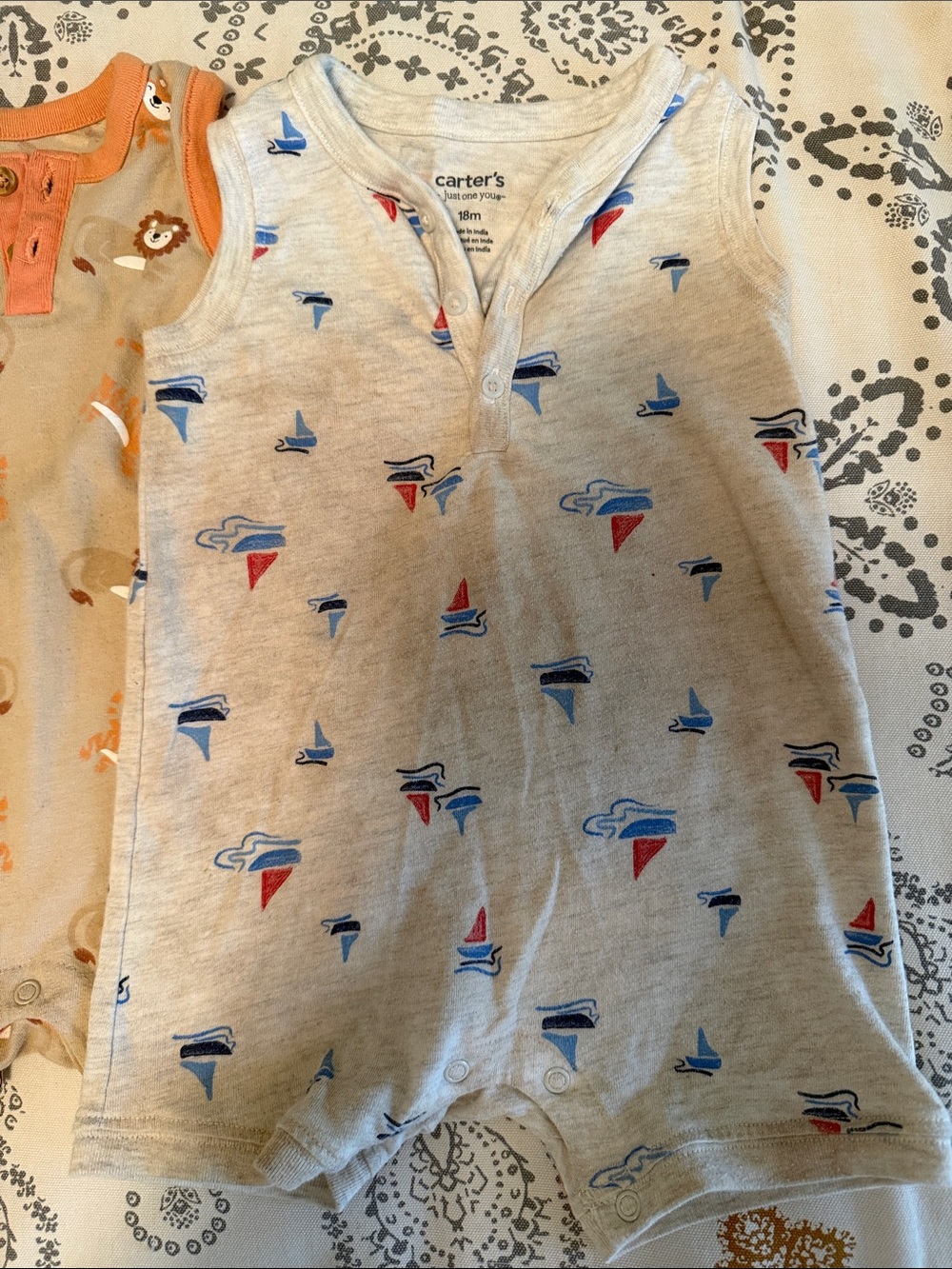 18 Month Baby Tank Romper Set of Three - Picture 2 of 9